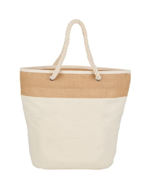 Jute Accent 12oz Cotton Canvas Rope Tote