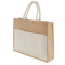 Jute Shopper Tote with Recycled Cotton Pocket