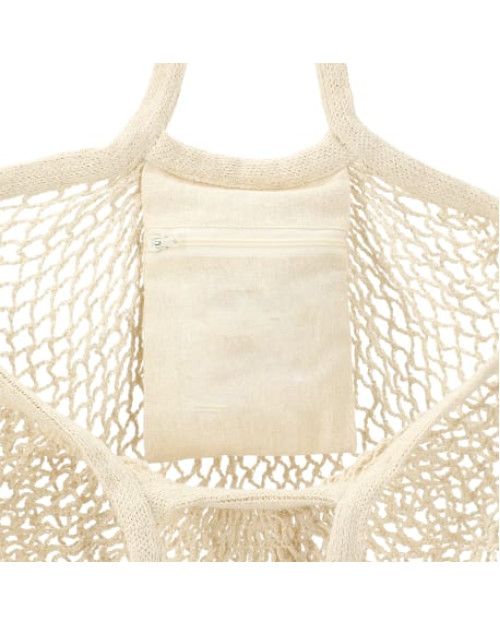Riviera Cotton Mesh Market Bag w/Zippered Pouch Riviera Cotton Mesh Market Bag w/Zippered Pouch