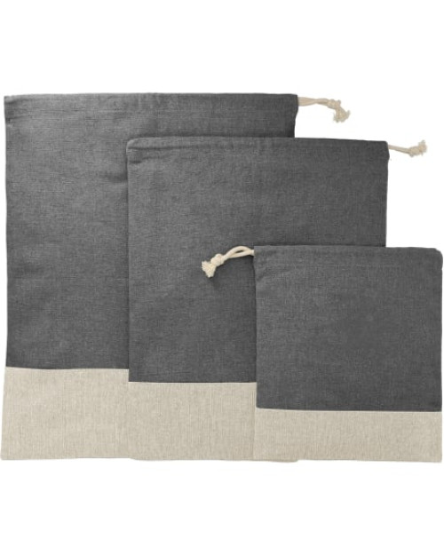Split Recycled 3pc Travel Pouch Set Split Recycled 3pc Travel Pouch Set