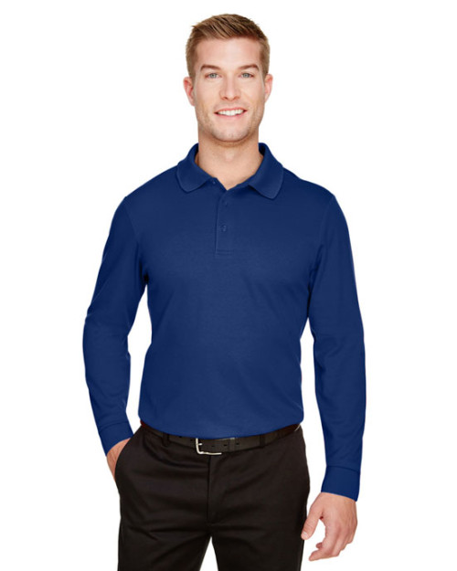 Devon & JonesMD Performance CrownLuxMC Polo tressé pour homme de taille longue à manches longues Devon & JonesMD Performance CrownLuxMC Polo tressé pour homme de taille longue à manches longues